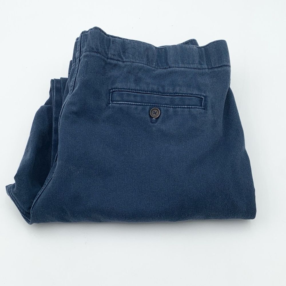 Men’s Navy Thin Corduroy Pants – Elastic Waist, Drawstring Territory Ahead